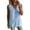 Light Blue, variant on Admvng Women's Eyelet Lace Trim V-Neck Tank Top Linen Sleeveless Casual Blouse