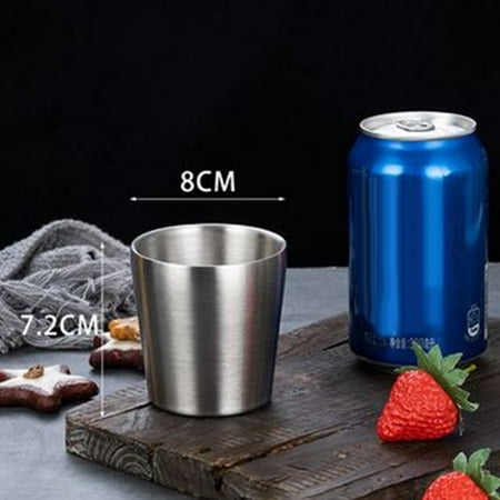 

ALSLIAO Double Wall Stainless Steel Coffee Mug Portable Travel Water Cups Cold Beer Cup