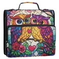 thumbnail image 3 of ALAZA Zipper Binder Bag Ethnic Owls 3 Ring File Folder Binder Organizer Bag, 3 of 8