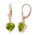 thumbnail image 2 of Galaxy Gold GG 14K Rose Gold 3.25 CTW Natural Peridot Dangle Earrings - August Birthstone - Abundance & Joy - Fine Jewelry for Women, 2 of 3
