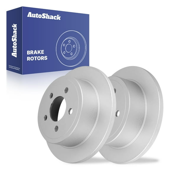 AutoShack 11.21" (284.8 mm) Rear Solid Brake Rotors Coated | Replacement for 2003-2007 Jeep Liberty 2003-2006 Jeep TJ | 2-PC Set | ArmorStop