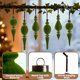 thumbnail image 5 of Adornos para Árbol de Navidad OuMuaMua Terciopelo Verde Oliva 6 Piezas, 5 of 5