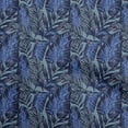 thumbnail image 1 of oneOone Cotton Poplin Blue Fabric Leaves Sewing Material Print Fabric By The Yard 56 Inch Wide, 1 of 6