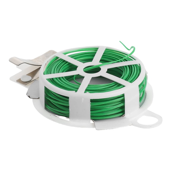 RENACLIPY Green Plastic Coated Garden Wire for Plant Support, Outdoor Plant Ties, Landscape Gardening Wire