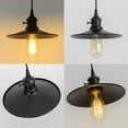 thumbnail image 4 of KAYYELAMP Hanging Light Black Metal Shade Matte black Base with Switch 15 Feet Plug in Cord Dimming Pendant light Vintage Design for Kitchen Island Dining Table Loft Bar(No Bulb), 4 of 7