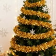 thumbnail image 3 of 16.4 Feet Christmas Tinsel Garlands, Glittering Hanging Metallic Twist Garland Ornaments for Halloween Christmas Tree Party Supplies Indoor and Outdoor Decoration,Gold, 3 of 7