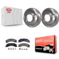 thumbnail image 1 of Transit Auto Rear Disc Brake Rotors and Semi-Metallic Pads Kit for Car 2009-2010 Ford E-450 Super Duty DIESEL engine K8F-101622, 1 of 11