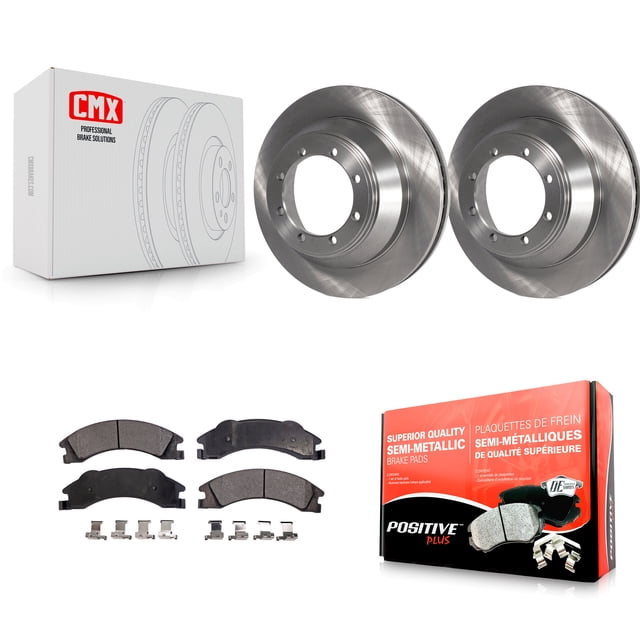 Transit Auto Rear Disc Brake Rotors and Semi-Metallic Pads Kit for Car 2009-2010 Ford E-450 Super Duty DIESEL engine K8F-101622