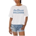 thumbnail image 2 of Women's Gameday Couture White Citadel Bulldogs Claim To Fame Boxy Cropped T-Shirt, 2 of 5