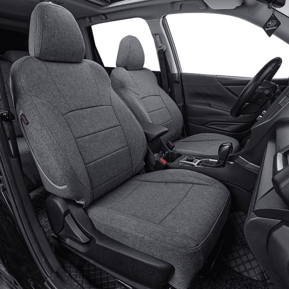 coverdream Custom Fit Outback Car Seat Covers for Subaru Outback 2020 2021 2022 2023 2024 2025(No Leg Rest on Driver's Side) - Polyester (Gray,Full Set)
