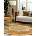 thumbnail image 7 of Unique Loom Utopia Collection Area Rug - Helios (4' 1" Round Yellow/Beige), 7 of 7