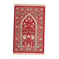 thumbnail image 4 of Alfombra de oración musulmana, alfombra de oración musulmana, rectangular, para mujeres y hombres, con decoración de borlas Rojo, 4 of 10