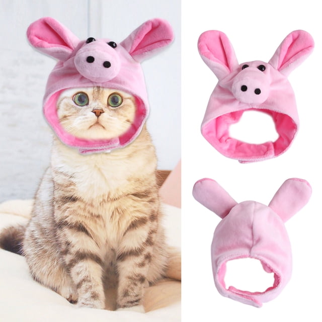 Pet Hat Light Weight Polyester Soft Comfortable Portable Cute Cat Cap for Cats Dogs Pig