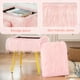 thumbnail image 4 of Taburete de tocador con almacenamiento MOOWIND Soft Otoman rosa, 4 of 8