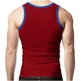 thumbnail image 7 of Sakmal Mens Tank Tops Summer Crew Neck Red Red Camisole Breathable Muscle Workout Solid Sleeveless Shirts, 7 of 7
