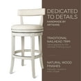 thumbnail image 3 of Maven Lane Alexander Bar Stool, White Oak w/ Natural Fabric Upholstery, Set of 3, 3 of 6