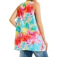 thumbnail image 4 of Nlife Women Tie Dyed Printed Halter Neck Sleeveless Pullover Tank Tops, 4 of 5