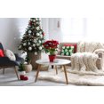 thumbnail image 3 of 18" x 18" Simply Daisy Dancing Snowmen Polyester Accent Pillow, Leaf Green Qty 1, 3 of 4