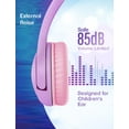 thumbnail image 6 of ONTA Kids Headphones with Cute LED Glowing Cat Ears,Foldable, Noise-Canceling and Adjustable Toddlers Headphones for Boys and Girls (Purple), 6 of 8