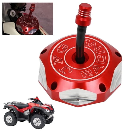 ATV Gas Cap CNC Fuel Tank Billet Cover for Honda TRX90 1993-2017 TRX250 Recon 1997-2017 TRX250EX Sportrax 2001-2017 TRX350 Rancher 2000-2006 TRX400 Rancher 2004-2007 TRX450 Foreman 1998-2004