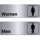 thumbnail image 1 of 2 letreros de baño para hombres y mujeres, de aluminio, autoadhesivos, para puerta de baño, para negocios, oficinas, hogares, puertas públicas y paredes., 1 of 6