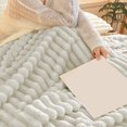thumbnail image 4 of LHNFT Fleece Throw Blanket for Couch - Soft & Warm Fluffy Blanket, Decorative and Giftable Striped Blankets for Women, Men, 70x100cm, 4 of 6