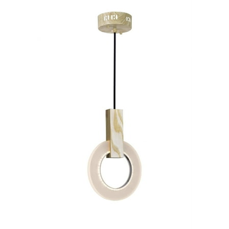 CWI Lighting Anello Contemporary Metal LED Mini Pendant in White Oak