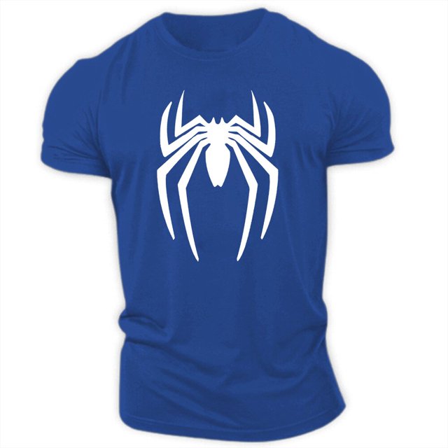 Camiseta holgada y cómoda para hombre y adulto, camisa de manga corta con cuello redondo, estampado de araña 2d, deportes de ocio al aire libre, moda de las cuatro estaciones