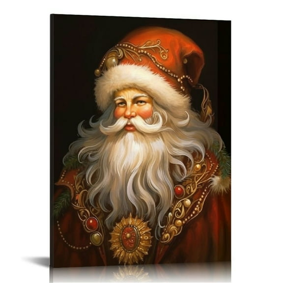 COMIO  Vintage Santa Claus Poster Christmas Decorations Indoor Cool Painting Canvas Wall Art Modern Picture for Living Room Decor New Year Gifts
