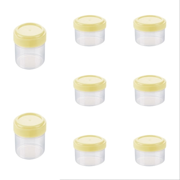 Reusable Meal Prep Containers 8 Pack - Mini Leakproof Clear Plastic Containers with Lids for Sauces, Dressings, Soups, Freezer Storage