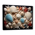 thumbnail image 2 of Designart "Seashell composition" Animals Floater Framed Canvas Wall Art, 2 of 7