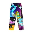 thumbnail image 3 of Lsque Geometry Dash Print Men's Pajama Pants, Lounge Pant - Comfortable Home Wear,Elastic Waistband, Stylish Design-Large, 3 of 9