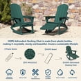 thumbnail image 6 of FOOWIN HDPE Plastic Rocking Adirondack Chair Set of 2, Folding Rocking Chairs for Patio Porch Rocker Chair, Green, 6 of 8