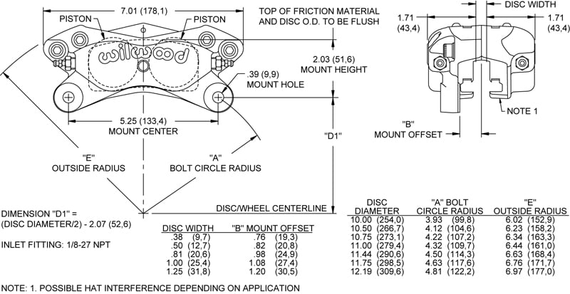 Wilwood 120-6806 Brake Caliper Dynalite Aluminum Black 4-Piston