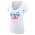 thumbnail image 2 of Women's G-III 4Her by Carl Banks  White Oklahoma City Thunder Super-Slim Fit Lightweight Team Sport V-Neck T-Shirt, 2 of 3
