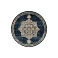 thumbnail image 3 of Unique Loom Utopia Collection Area Rug - Helios (4' Round Navy Blue/Light Blue), 3 of 7