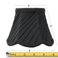 thumbnail image 2 of 3x5x4 Pleated Scallop Clip-on Candelabra Lampshade Black Fabric, 2 of 5