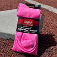 thumbnail image 4 of Rawlings Adult Over-The-Calf Baseball Socks - Large - Pink, 4 of 5