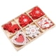 thumbnail image 3 of Juego de 24 adornos de madera para árbol de Navidad, adornos de madera para árbol de Navidad, manualidades de bricolaje con caja de almacenamiento de madera, 3 of 8