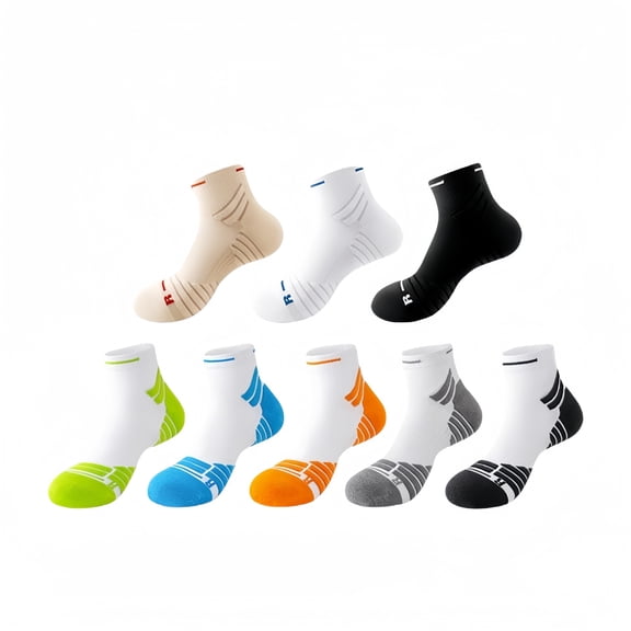 Eryueer Compression Running Socks Women (6 Pairs), Ankle Athletic Socks Low Cut with Arch Support
