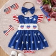 thumbnail image 2 of HAYIMI Outfit Sets Independence Day Baby Girl Outfit Sleeveless O-Neck Star Dress With Patriotic Heart Embroidery Bodysuit Romper Summer Lightweight Clothes Sets Versatile for Play, 2 of 6
