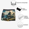 thumbnail image 3 of Kdxio Men's Boxer Briefs with Valley River Dinosaur Print - Comfortable and Breathable Underwear for Everyday Wear, 3 of 5