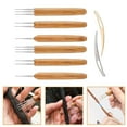 thumbnail image 3 of 8x Dreadlock Crochet gancho Dread Lock Loc aguja para artesanal 0,5mm Hugo Ganchillo Dreadlock, 3 of 10