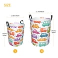 thumbnail image 3 of Naloa Panier à Linge Rond Imprimé Voitures Gribouillis, Rangement de Jouets pour Chambre d'Enfants, Rangement de Jouets-Petit, 3 of 6