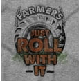 thumbnail image 2 of Tractor Farmers Just Roll With Funny Men's Graphic T Shirt Tees Brisco Brands S, 2 of 5