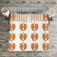 thumbnail image 3 of Ambesonne Otter Quilted Bedspread Set 3 Pcs, Animal Couple Love Theme, King Size, Marigold Blue Magenta, 3 of 3