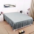 thumbnail image 2 of Unique Bargains Polyester Ruffled 14" Drop Bed Skirt Full Gray, 2 of 8