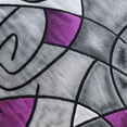 thumbnail image 7 of Masada Rugs Modern Contemporary Round Area Rug, Purple Grey Black (5 Feet X 5 Feet) Round, 7 of 7