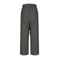 thumbnail image 5 of Women's Pants Women'S Spring And Summer Wide Leg Pants Solid Color Cotton High Waisted Casual Pants,Gray Women's Casual Pants XXL, 5 of 6