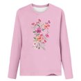 thumbnail image 4 of Blouses pour Femmes Décontractées, Blouses à Manches Longues pour Femmes, Mode Femmes Décontractées Manches Longues Imprimées Col Rond T-Shirt Ample Blouse, Blouses Femmes Manches 3/4, Blouses Manches 3/4 pour Femmes, 4 of 4